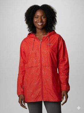 NWT Columbia Women’s Auroras Wake III Hooded Jacket Red Hibiscus Small